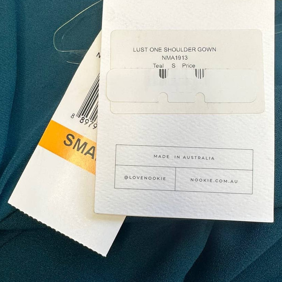 Nookie Teal Green Lust One Shoulder Fitted Bodycon Maxi Dress sz S/XS - Picture 13 of 16